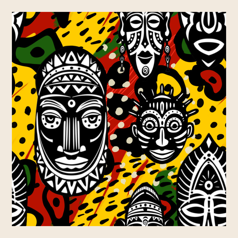 African Masks Colorful Seamless Pattern Zipper Hoodie by BundleAndBundleShop | Teevron