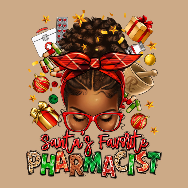 Santas Favorite Pharmacist Afro Messy Bun Vintage Hoodie by texasbilliewilder | Teevron
