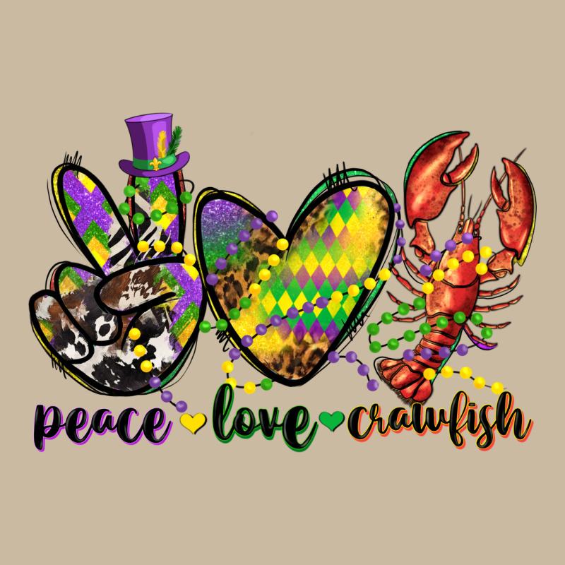 Peace Love Crawfish Mardi Gras Long Sleeve Tee by CowGirlArtShop | Teevron