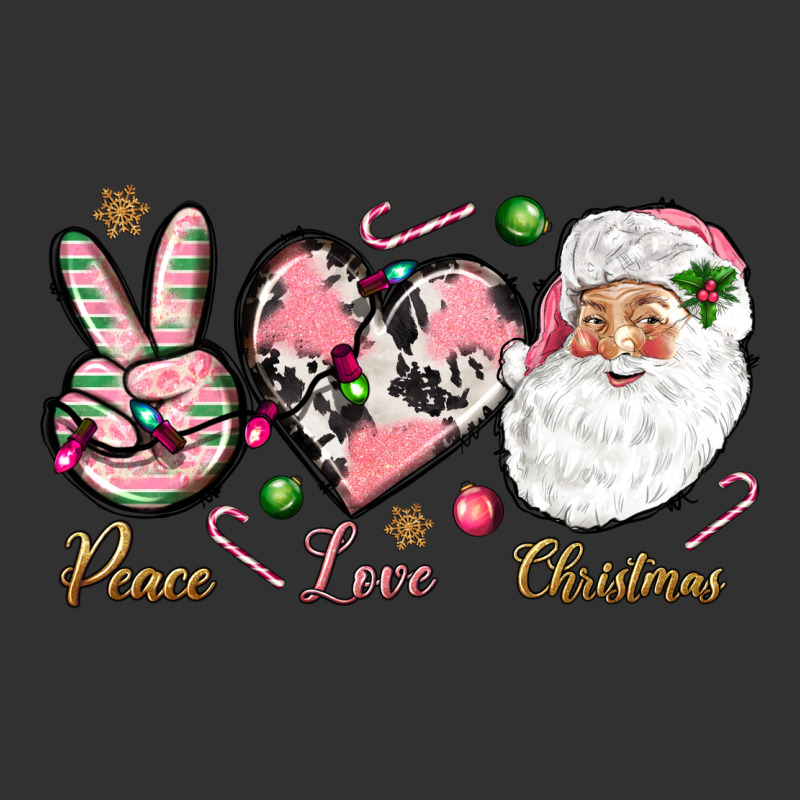 Peace Love Pink Christmas Urban Heavy Tee by NancyCooperArtShop | Teevron