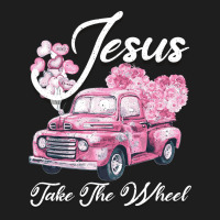 Leopard Floral Pink Car Jesus Take The Wheel Classic Tee | Teevron