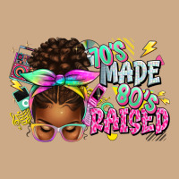 70's Made 80's Raised Afro Messy Bun Vintage Hoodie | Teevron