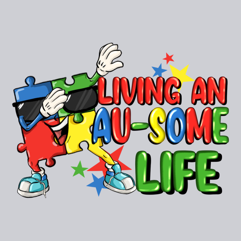 Living An Au-some Life Autism Awareness Day Heavyweight Sweatshirt by FaDigitalArtStudio | Teevron