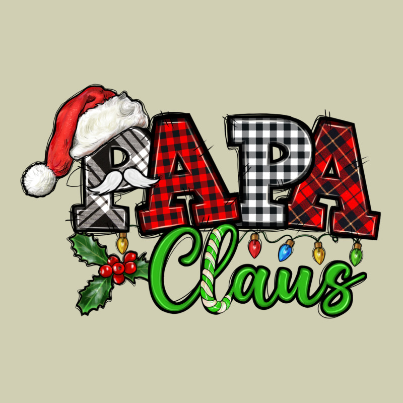 Papa Claus With Christmas Lights And Mistletoe Heavy Core Tee by NancyCooperArtShop | Teevron