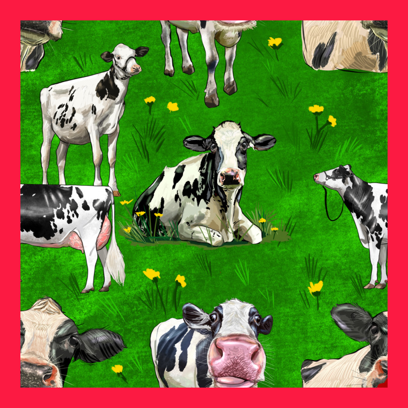 Holstein Cows Seamless Pattern Zipper Hoodie by BundleAndBundleShop | Teevron