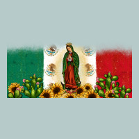 Lady Of Guadalupe Mexican Flag Heavy Core Tee | Teevron
