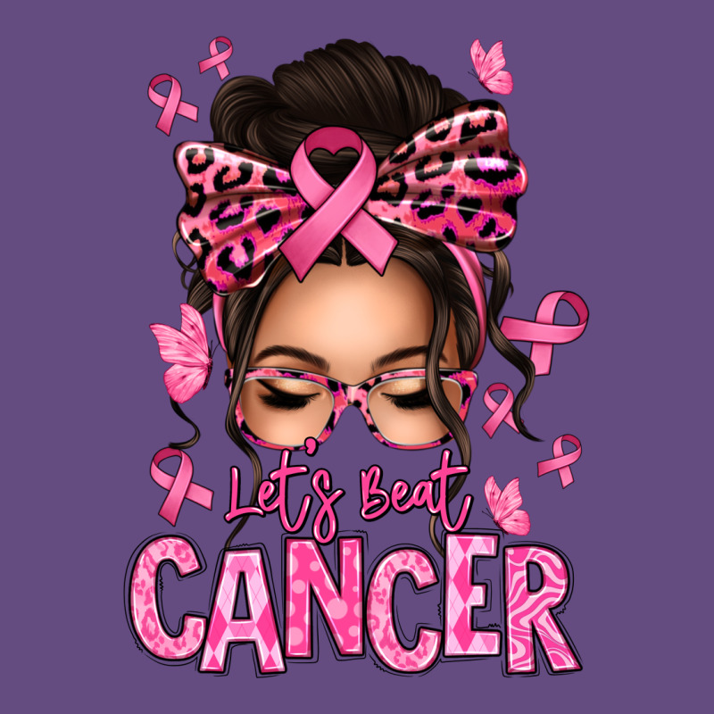 Lets Beat Cancer Afro Messy Bun Vintage Hoodie by texasbilliewilder | Teevron