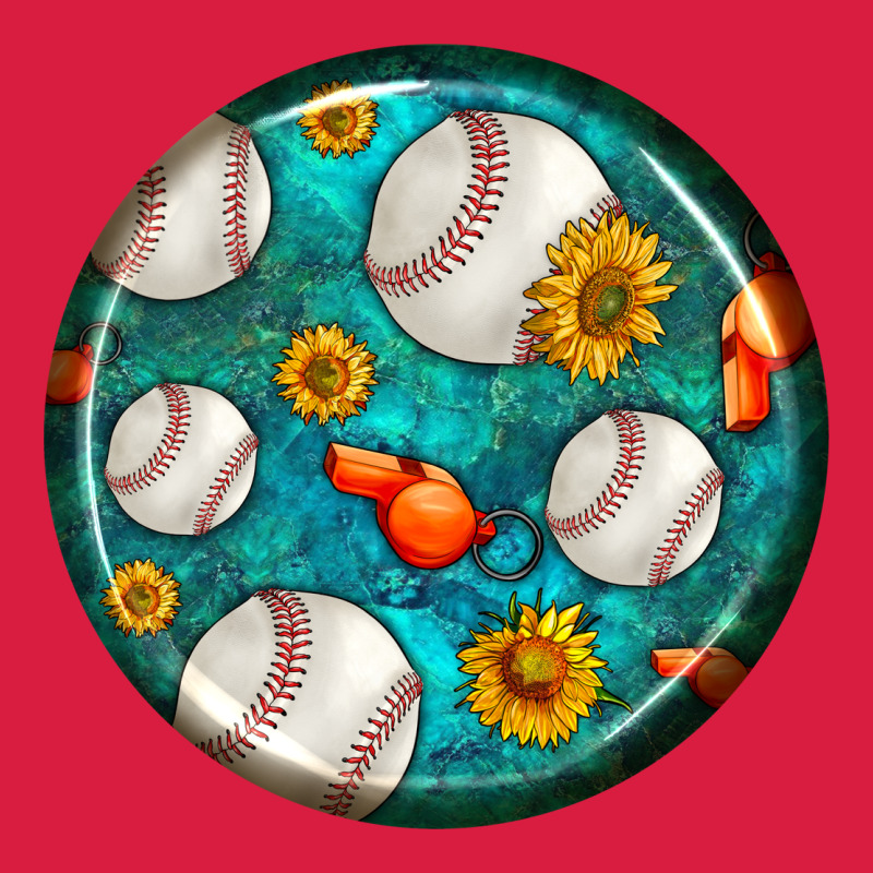 Baseball With Sunflower Round Earrings Premium Hoodie by BundleAndBundleShop | Teevron