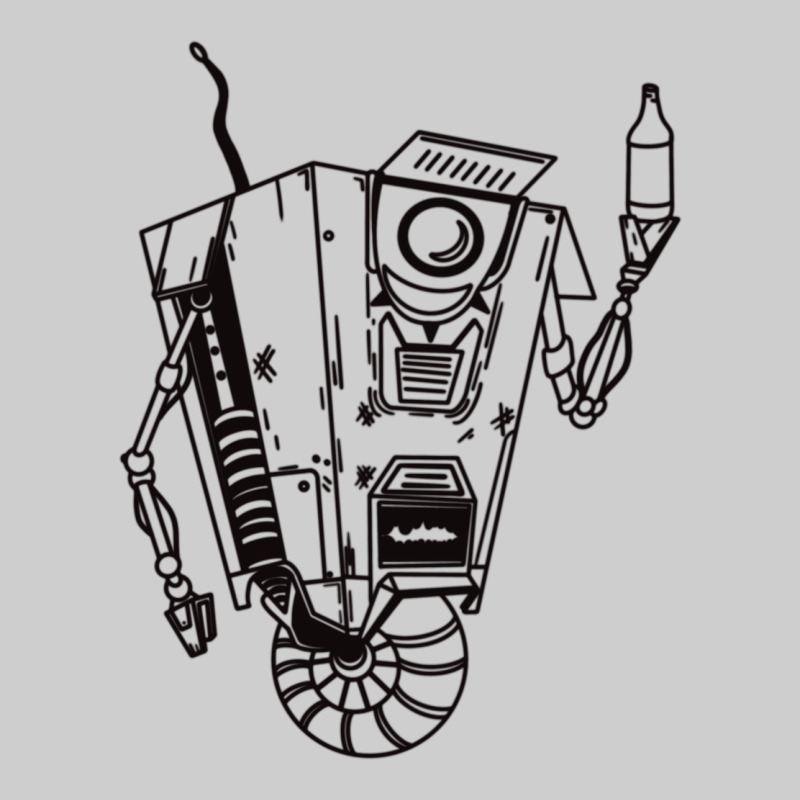 B&w Claptrap   Borderlands Premium Tee by tuanDangUi | Teevron