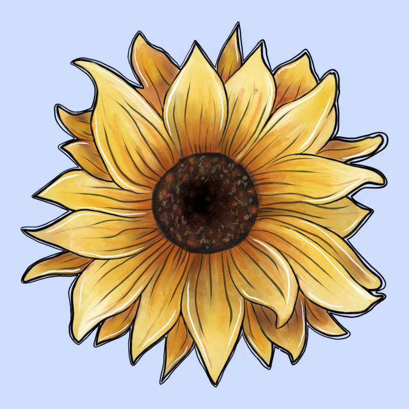 Watercolor Sunflower Urban Heavy Tee by JahusDesignShop | Teevron