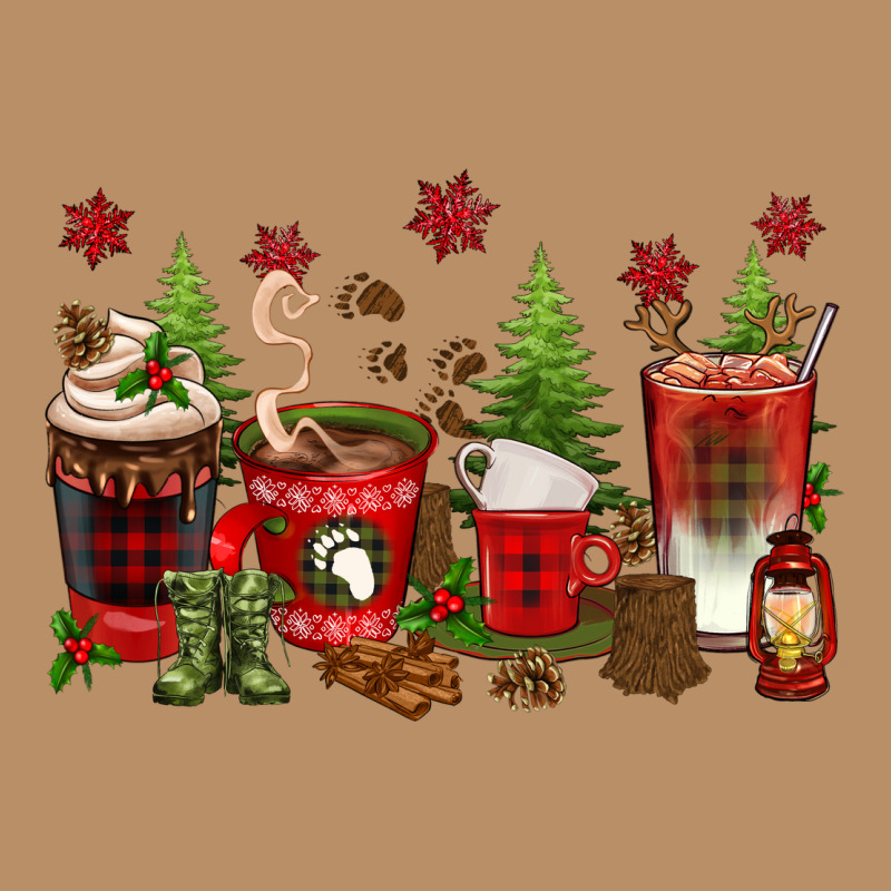 Christmas Coffee Cups Vintage Hoodie by texasbilliewilder | Teevron