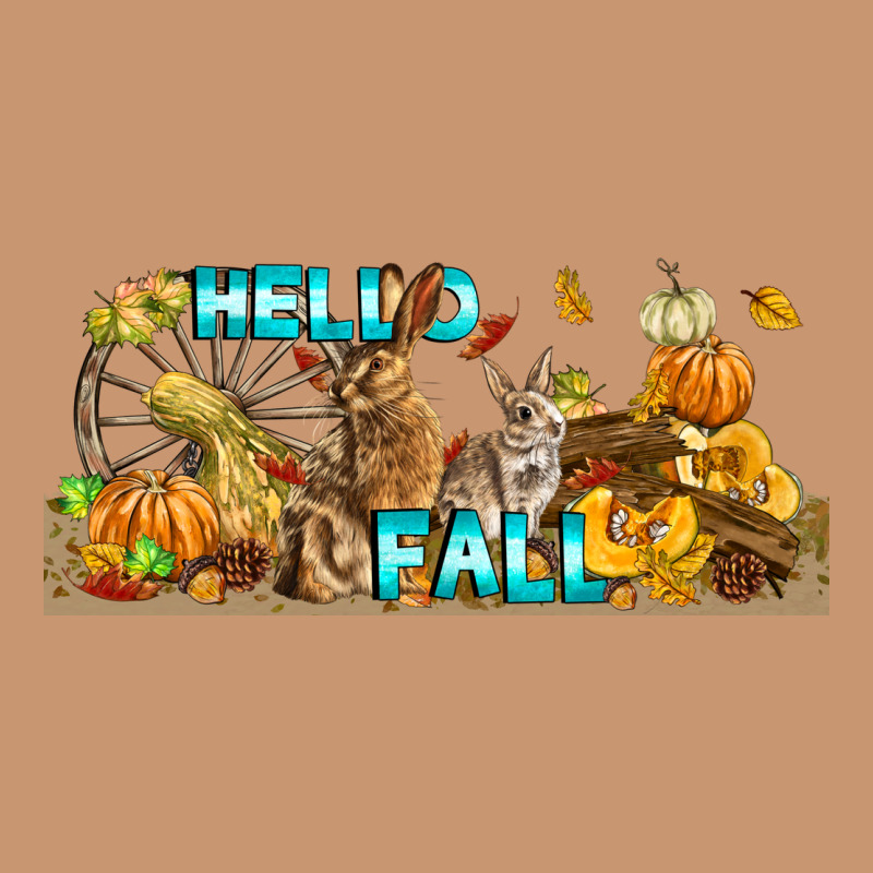 Hello Fall Rabbit Heavyweight Hoodie by LillyAllenDesigns | Teevron