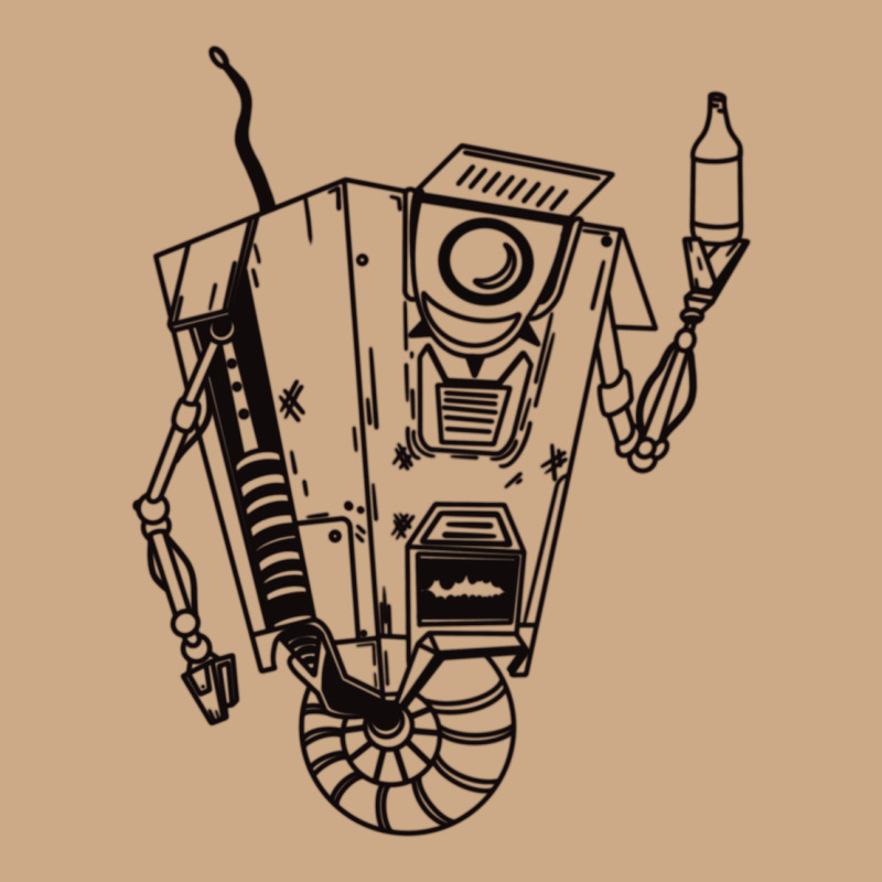 B&w Claptrap   Borderlands Vintage Hoodie by tuanDangUi | Teevron