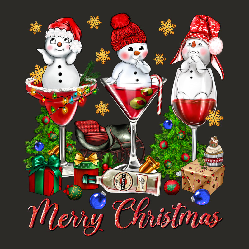 Merry Christmas Wine And Cocktails Heavy Core Tee by NancyCooperArtShop | Teevron