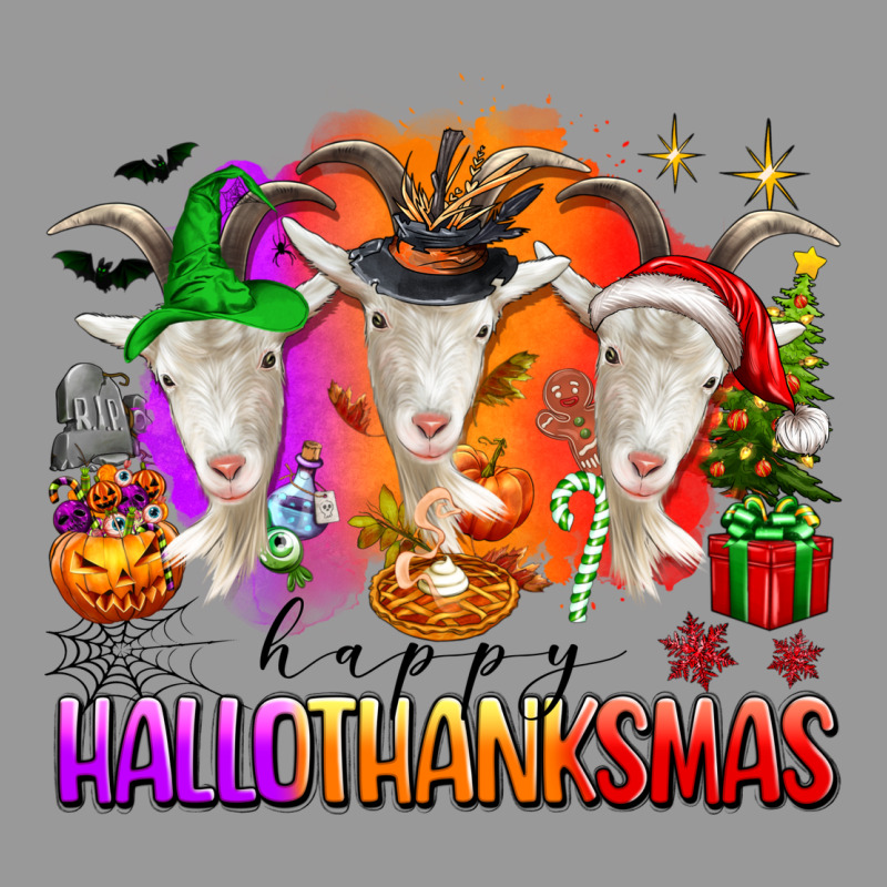 Happy Hallothanksmas Goats Vintage Hoodie by texasbilliewilder | Teevron