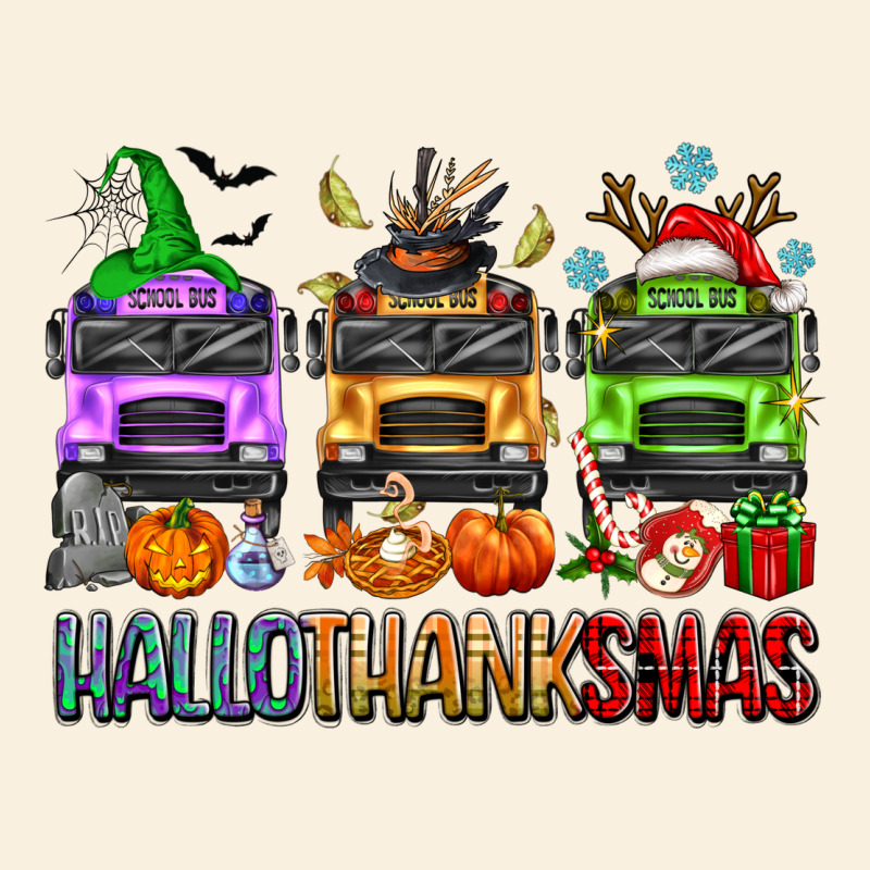 Hallothanksmas School Bus Vintage Hoodie by texasbilliewilder | Teevron