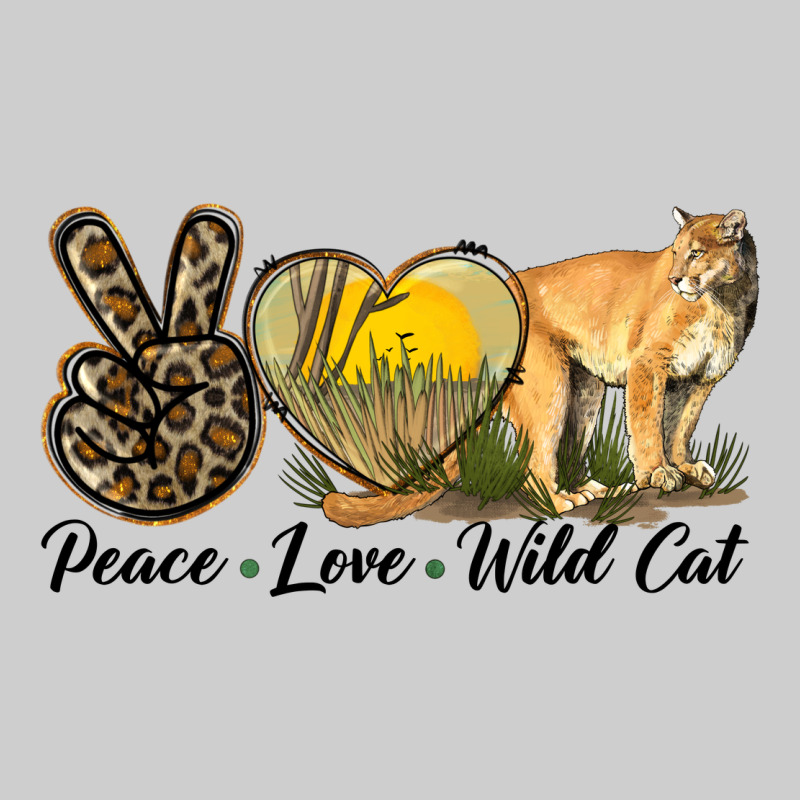 Peace Love Wild Cat Premium Sweatshirt by LillyAllenDesigns | Teevron