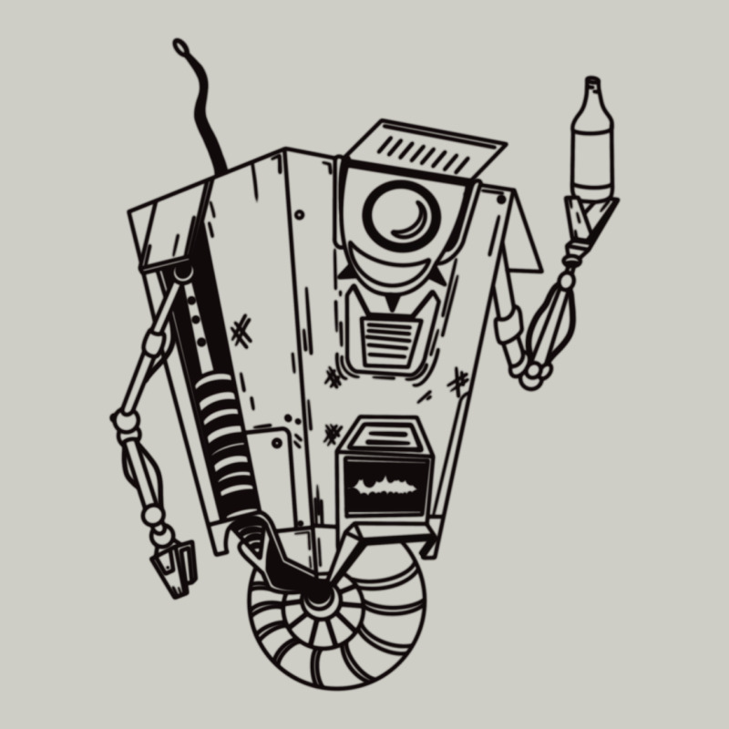 B&w Claptrap   Borderlands Heavyweight Hoodie by tuanDangUi | Teevron