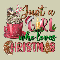 Pink Just A Girl Who Loves Christmas Heavy Core Tee | Teevron