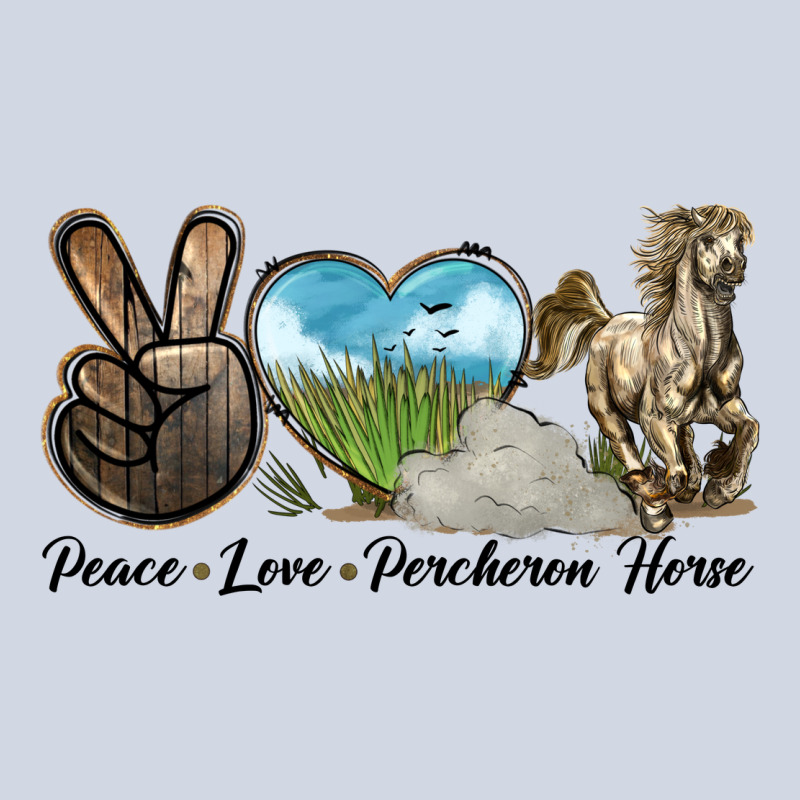 Peace Love Percheron Horse Premium Sweatshirt by LillyAllenDesigns | Teevron