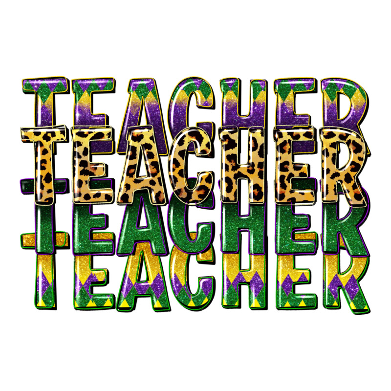Teacher Mardi Gras Long Sleeve Tee by CowGirlArtShop | Teevron