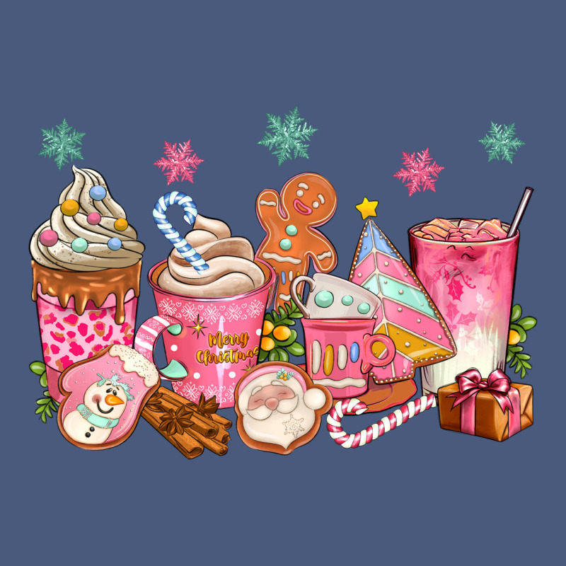 Pink Gingerbread Coffee Cups Vintage Hoodie by texasbilliewilder | Teevron