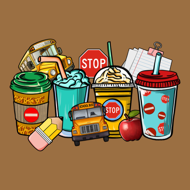 School Bus Driver Coffee Cups Vintage Tee by NancyCooperArtShop | Teevron
