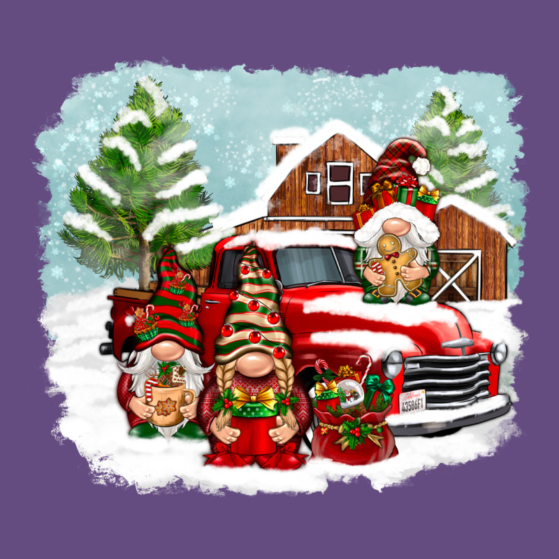 Christmas Gnomes With Red Truck Vintage Hoodie by NancyCooperArtShop | Teevron