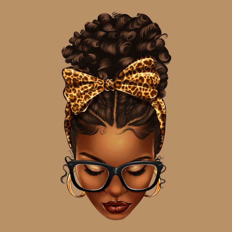 Afro Messy Bun Leopard Bow Vintage Hoodie by texasbilliewilder | Teevron