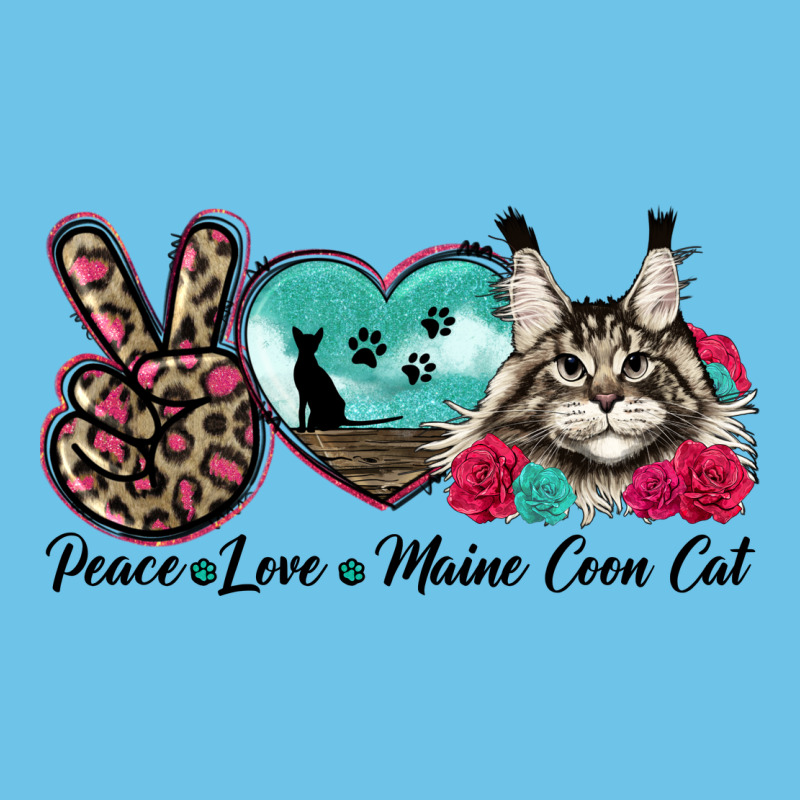 Peace Love Maine Coon Cat Premium Sweatshirt by LillyAllenDesigns | Teevron