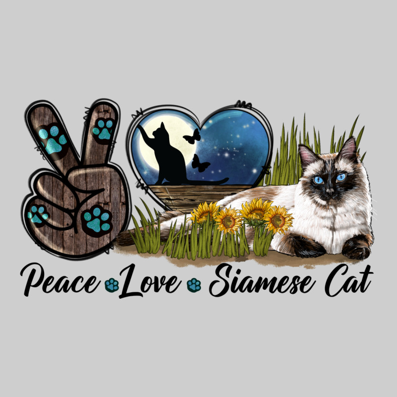 Peace Love Siamese Cat Premium Sweatshirt by LillyAllenDesigns | Teevron