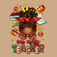 One Merry Teacher Afro Messy Bun Vintage Hoodie | Teevron