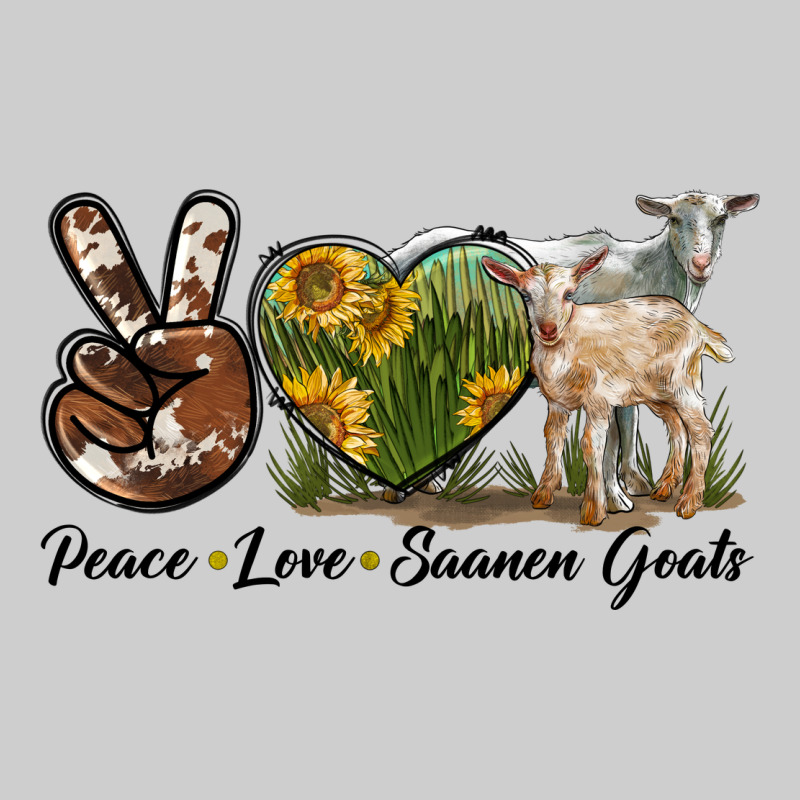 Peace Love Saanen Goats Premium Sweatshirt by LillyAllenDesigns | Teevron