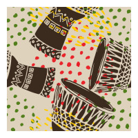 african drum seamless pattern | Teevron