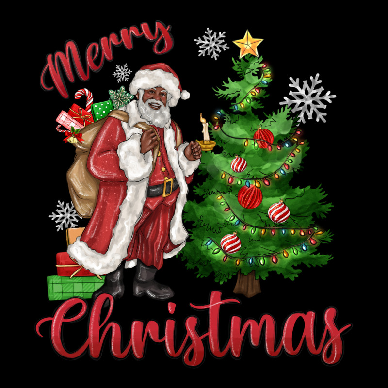 Merry Christmas Black Santa Heavy Core Tee by MaliasSmallBusiness | Teevron