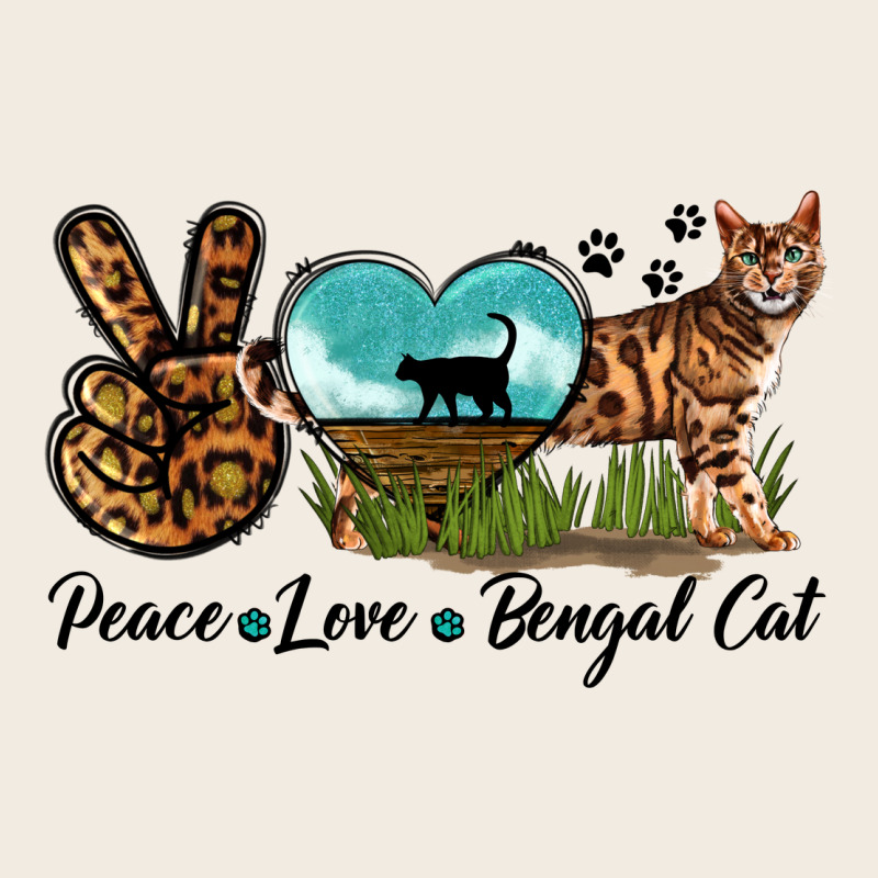 Peace Love Bengal Cat Premium Sweatshirt by LillyAllenDesigns | Teevron