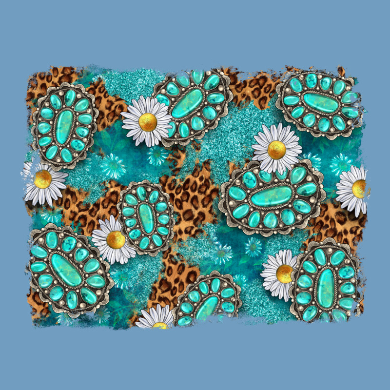 Leopard And Turquoise Gemstone Background Urban Heavy Tee by texasbilliewilder | Teevron
