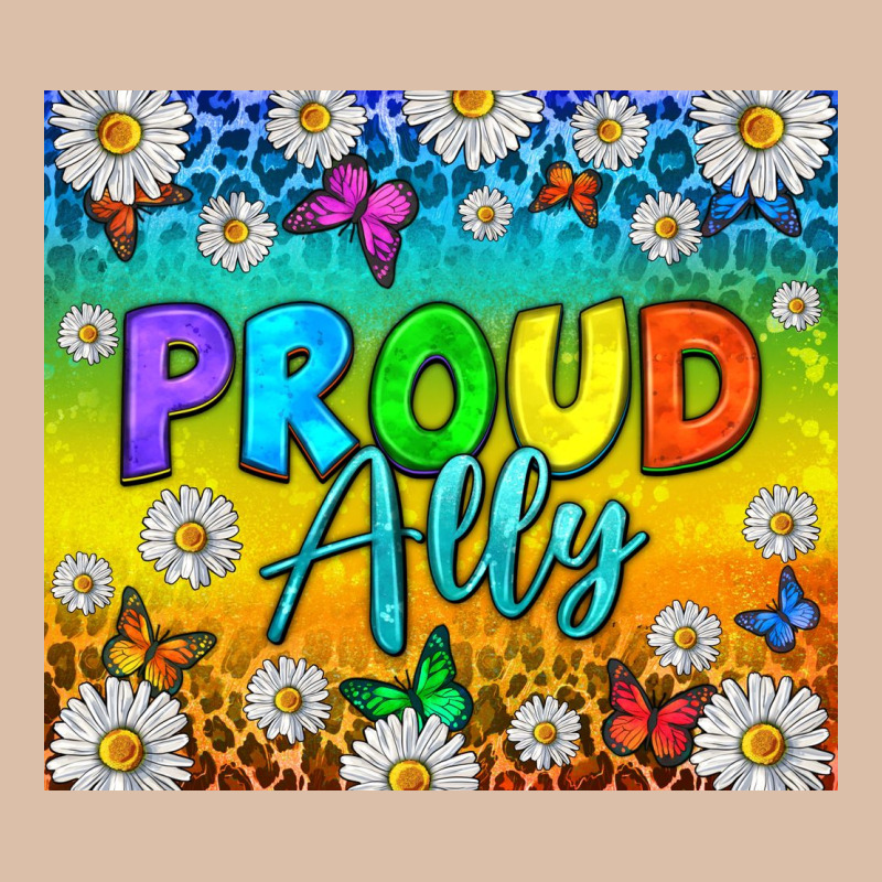 Lgbtq+ Proud Ally With Daisy Urban Heavy Tee by NancyCooperArtShop | Teevron