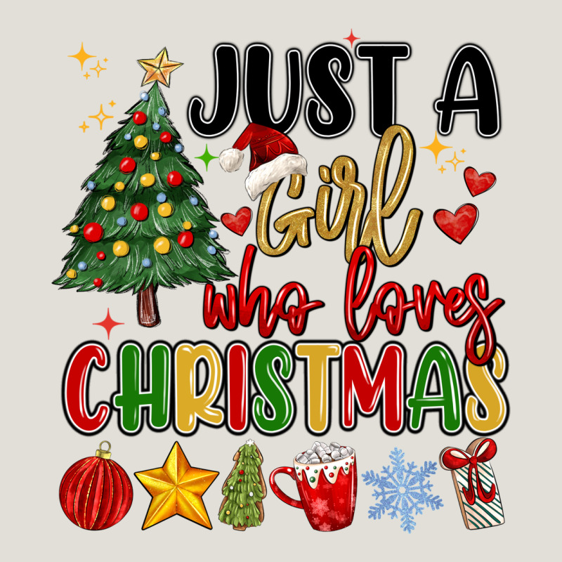 Just A Girl Who Loves Christmas Heavy Core Tee by MaliasSmallBusiness | Teevron