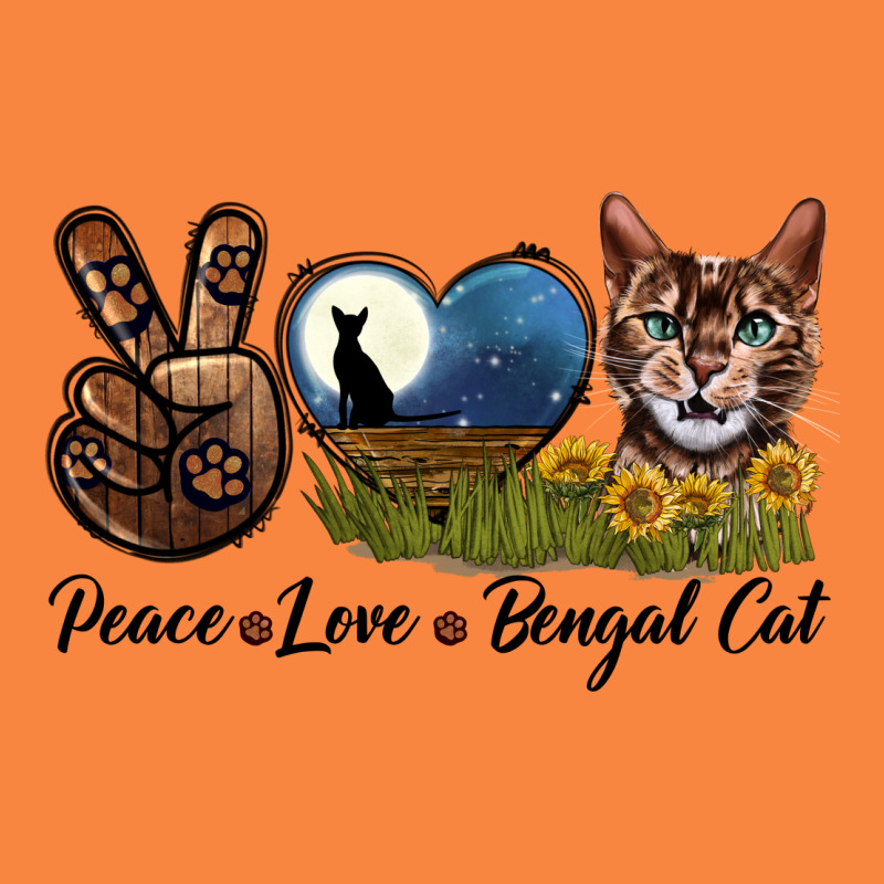 Peace Love Bengal Cat Head Premium Sweatshirt by LillyAllenDesigns | Teevron