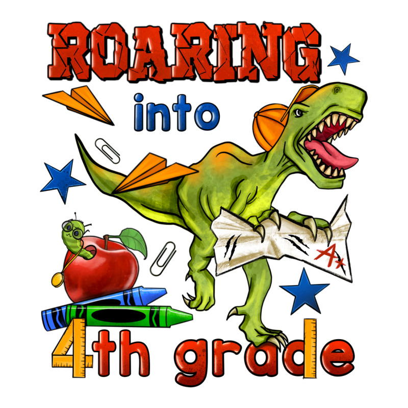 Roaring Into 4th Grade Premium Tee by BundleAndBundleShop | Teevron