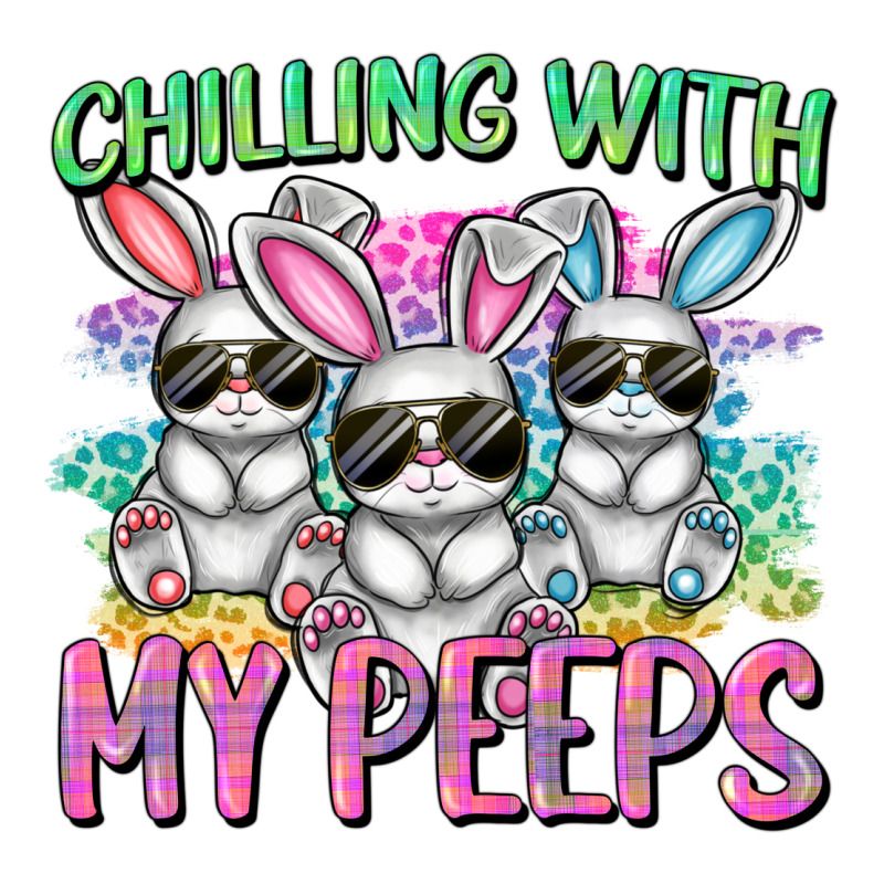 Chilling With My Peeps Easter Bunnies Cowgirl Cowg Long Sleeve Tee by CowGirlArtShop | Teevron