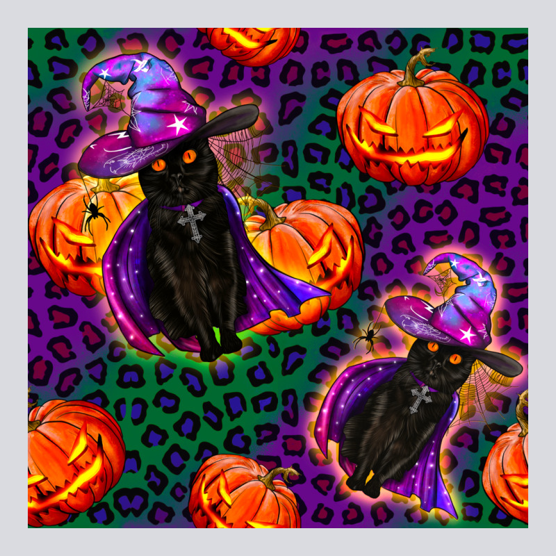 Witchy Cat And Pumpkins Seamless Paternal Zipper Hoodie by BundleAndBundleShop | Teevron