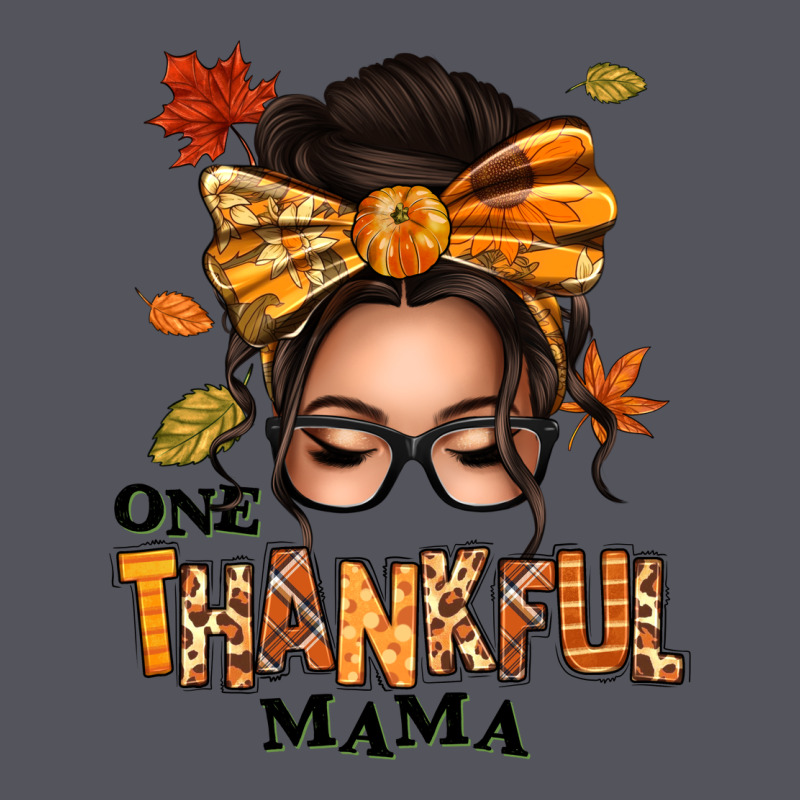 One Thankful Mama Afro Messy Bun Vintage Hoodie by texasbilliewilder | Teevron