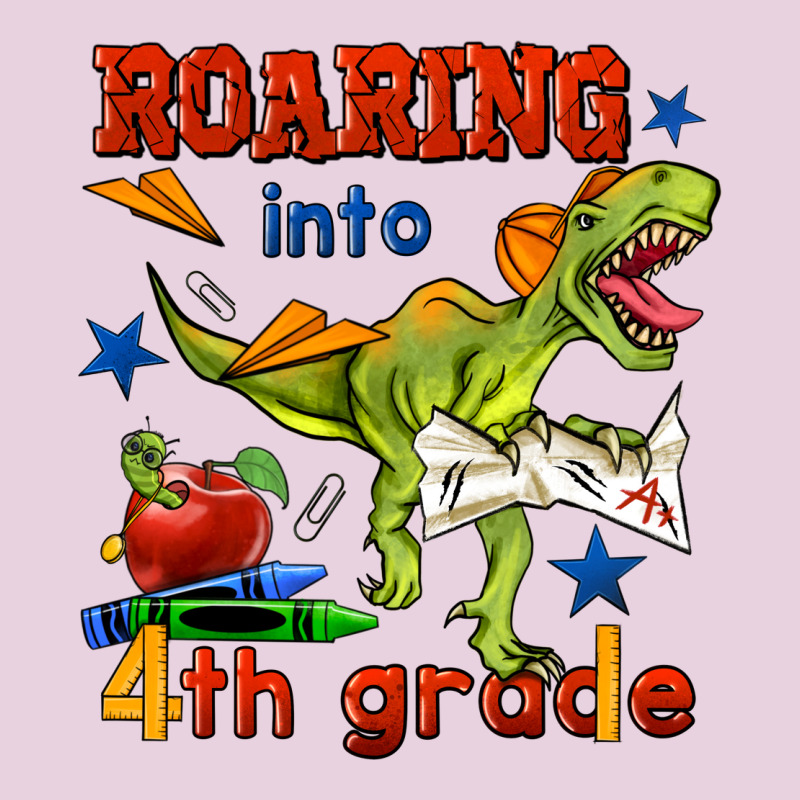 Roaring Into 4th Grade Ladies Tee by BundleAndBundleShop | Teevron
