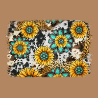 Gemstone Sunflower Cowhide Background Long Sleeve Tee | Teevron