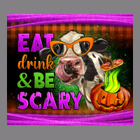 Eat Drink And Be Scary Cow Heavyweight Hoodie | Teevron