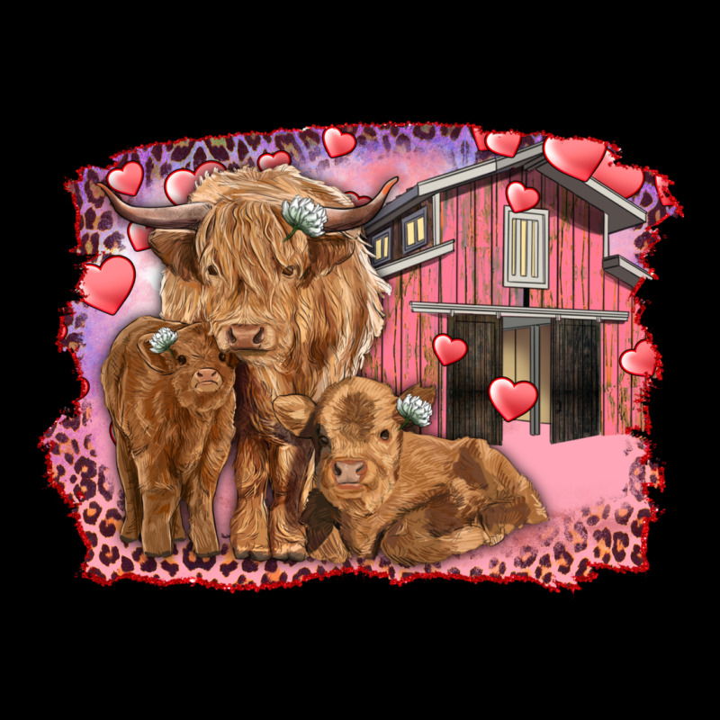 Valentines Day Mama Cow And Baby Cows Premium Tee by RanaPortraitStore | Teevron