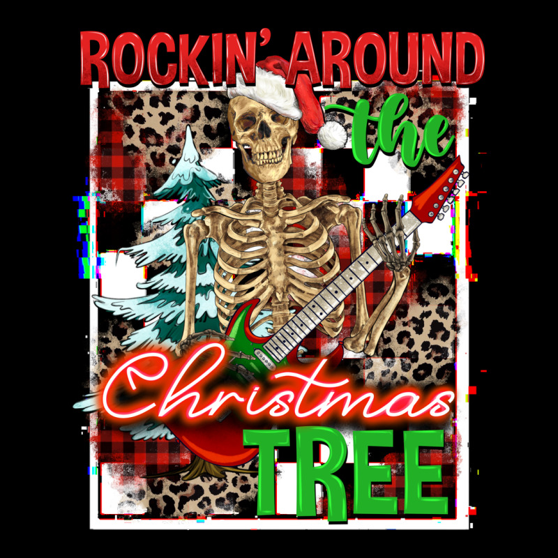 Rockin' Around The Christmas Tree Skeleton Heavy Core Tee by NancyCooperArtShop | Teevron