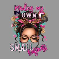 Minding My Own Small Business Messy Bun Vintage Hoodie | Teevron
